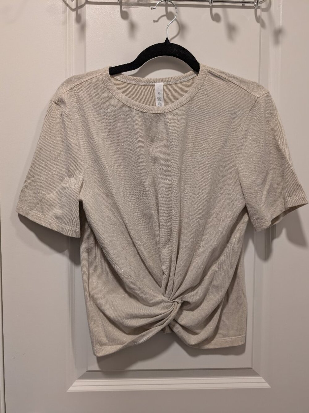 Lululemon Crescent T-Shirt 6 Spark Knot LW3GENS Special Edition Drapey $68